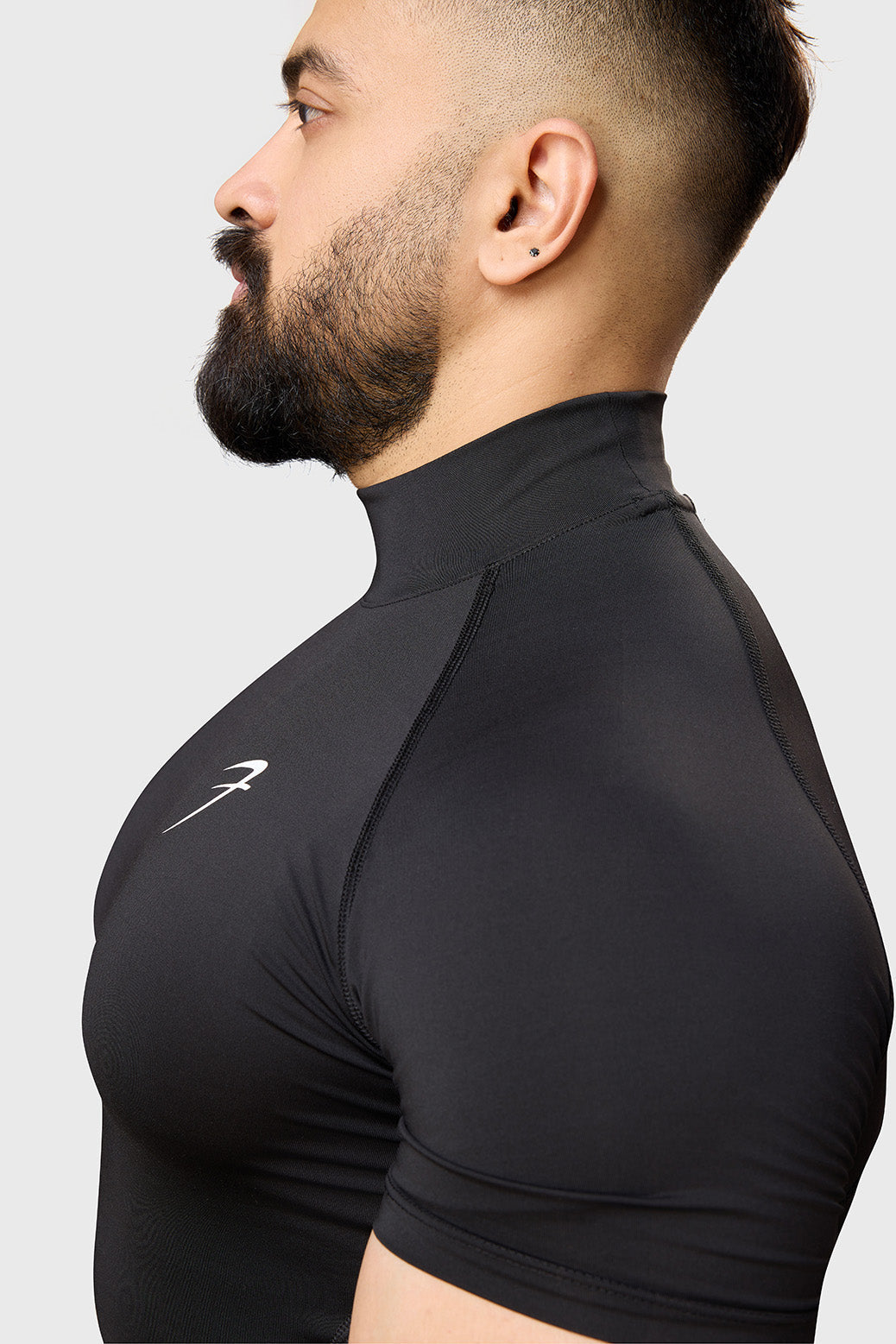 High Neck Compression T-shirt Black