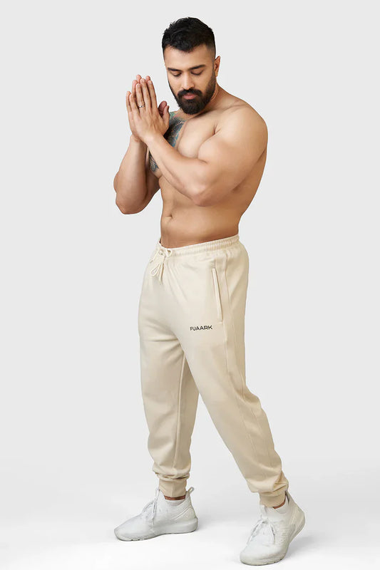 Signature Oversized Joggers Beige