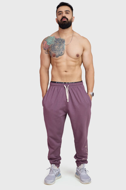Signature Oversized Band Joggers Mauve
