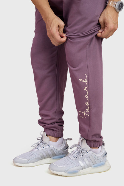 Signature Oversized Band Joggers Mauve