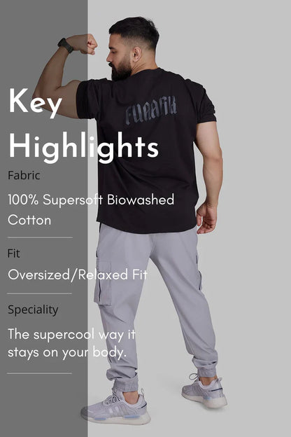 Regime Oversized T-shirts Black