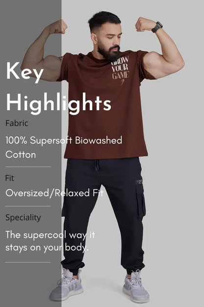 Unisex Grow Oversized T-shirts Coffee