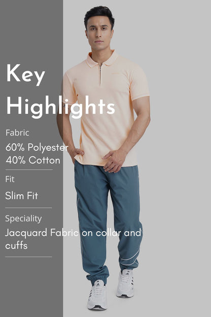 Heritage Polo T-shirt Peach