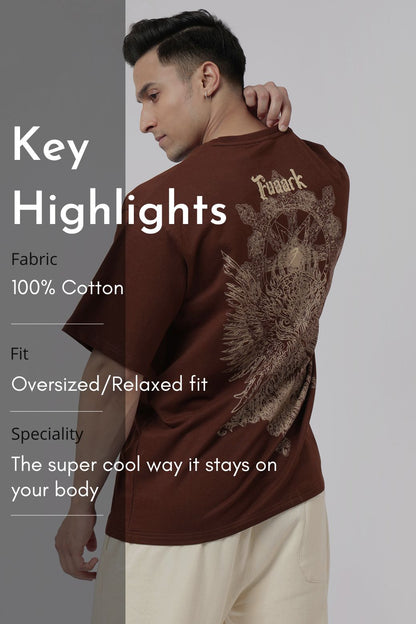 Eagle Oversized T-shirt Coffee