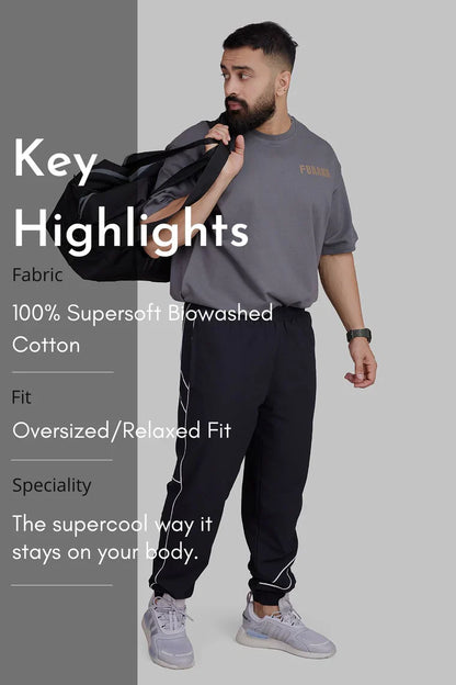 Rage Oversized T-shirts Charcoal