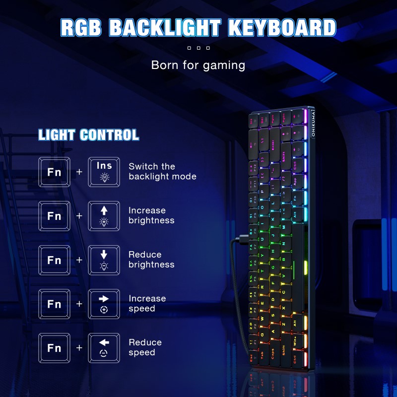 Gaming keyboard layout