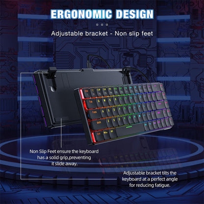 Gaming keyboard side view