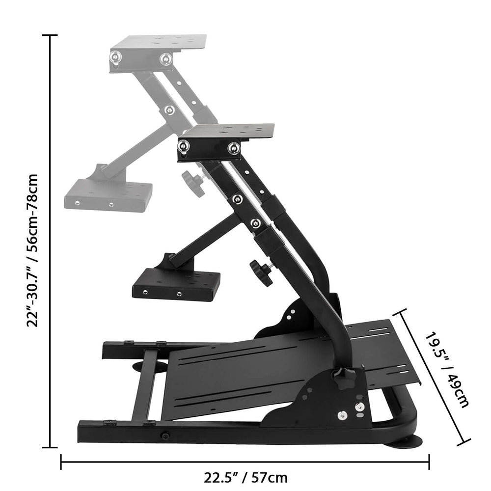 Gaming wheel mounted on stand