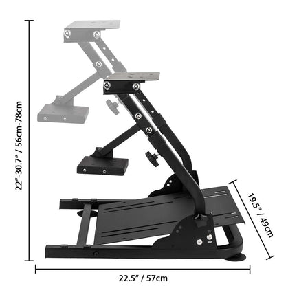 Gaming wheel mounted on stand