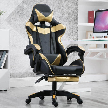 Gaming Chair, Computer Chair with Footrest and Lumbar Support