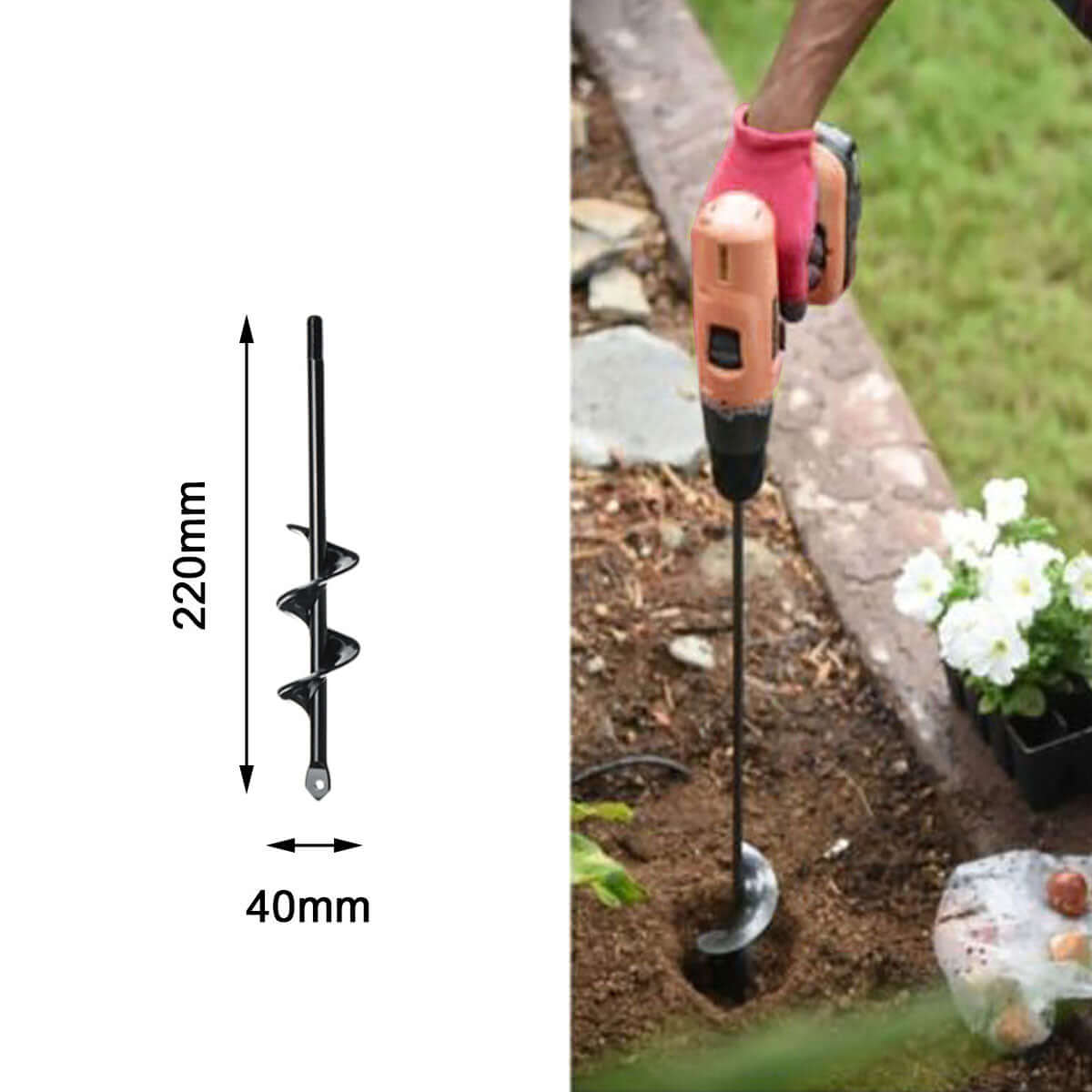 steel drill bit for planting