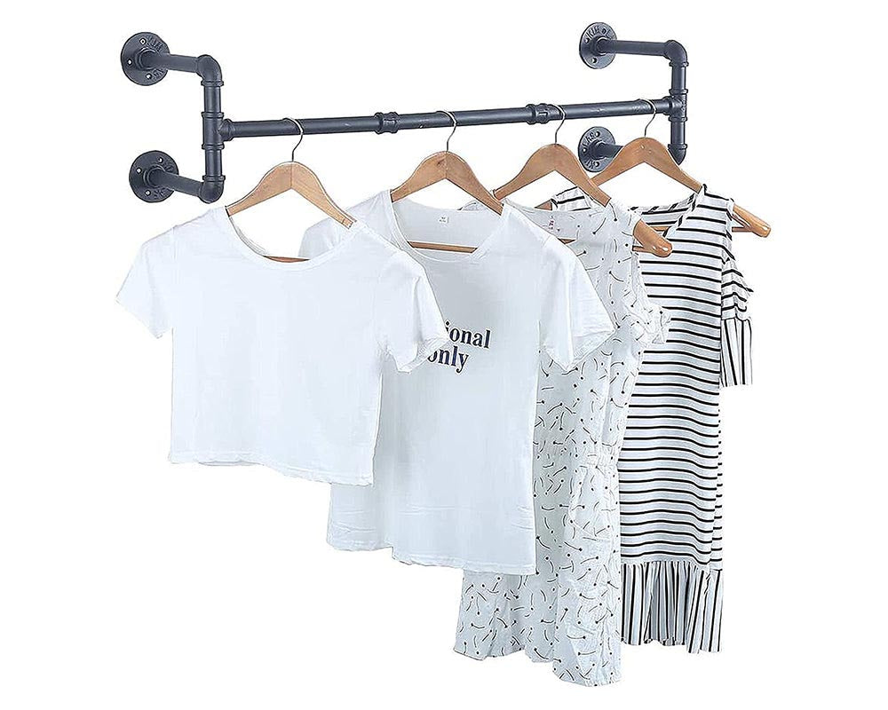 industrial style clothes rack