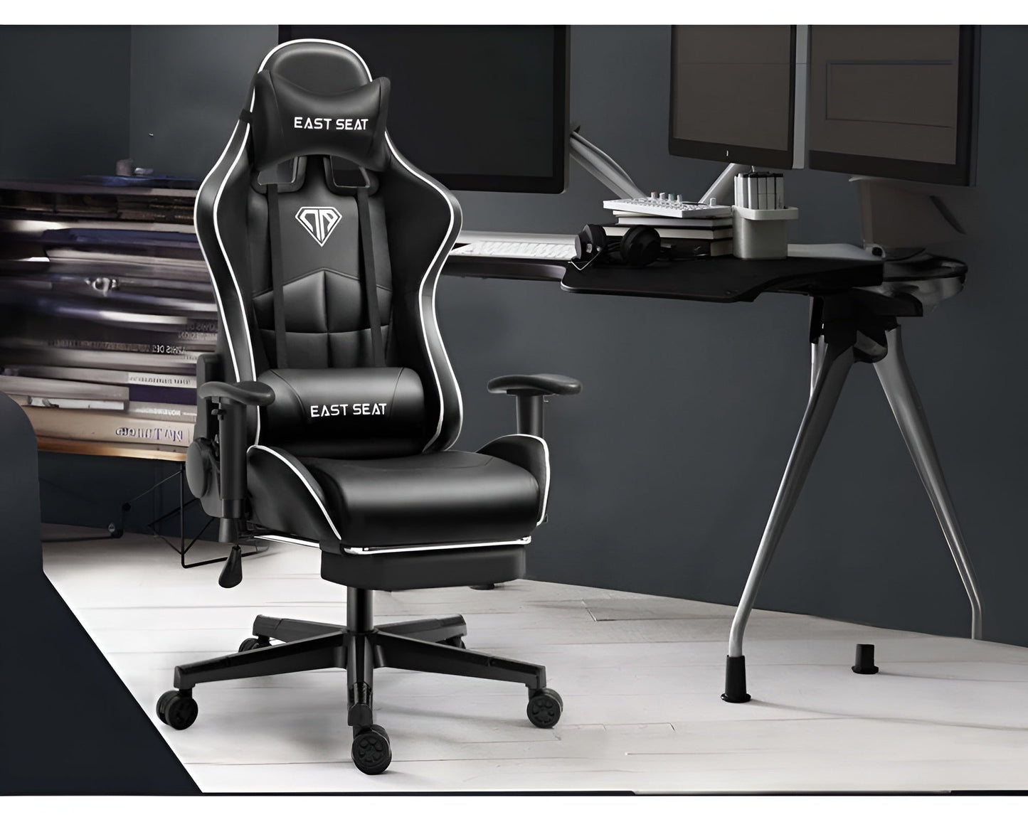 Gaming Chair – Ergonomic Reclining Gaming Chair with Footrest
