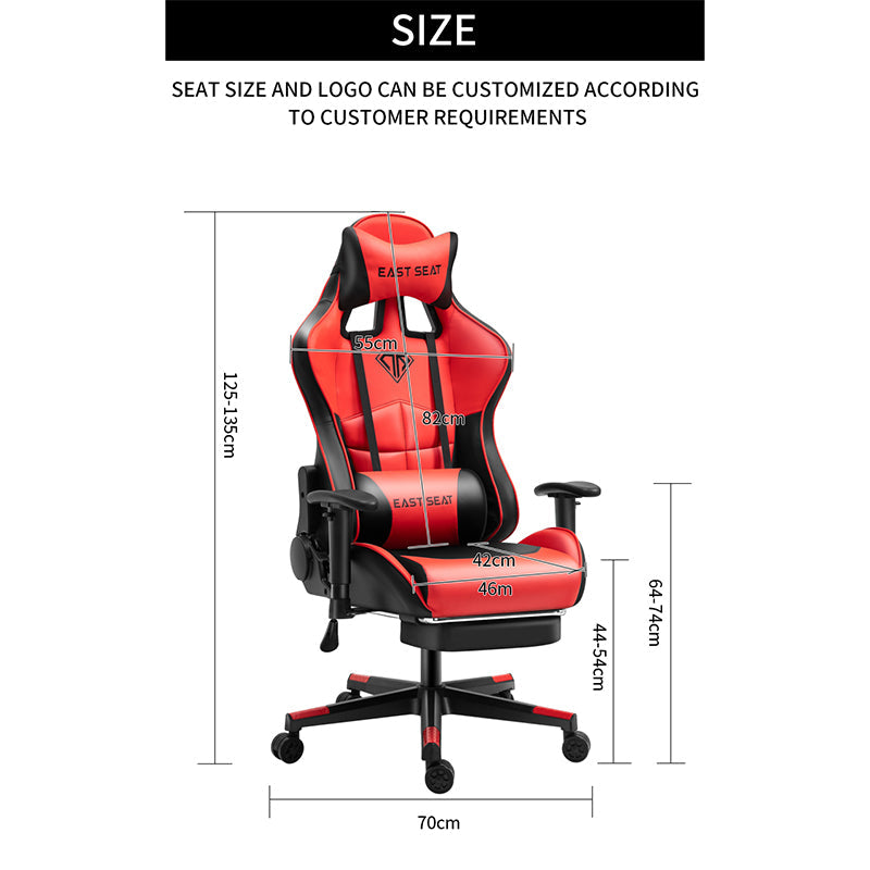 Gaming Chair – Ergonomic Reclining Gaming Chair with Footrest