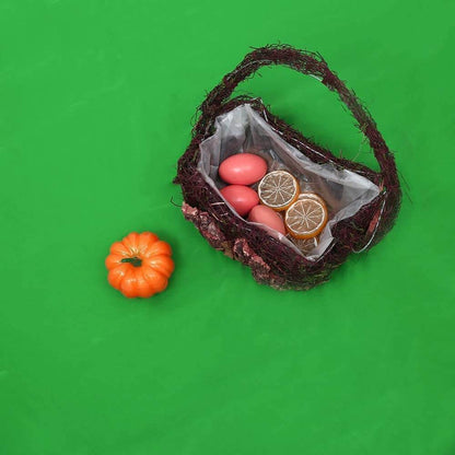 Folded green screen fabric