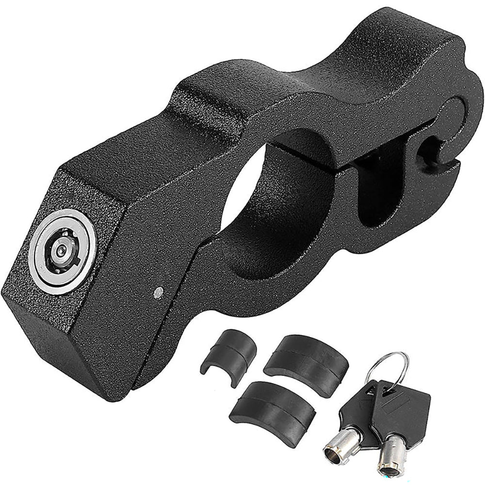 black motorcycle grip lock