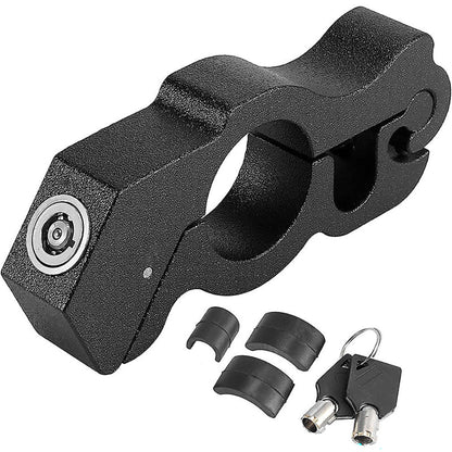 black motorcycle grip lock