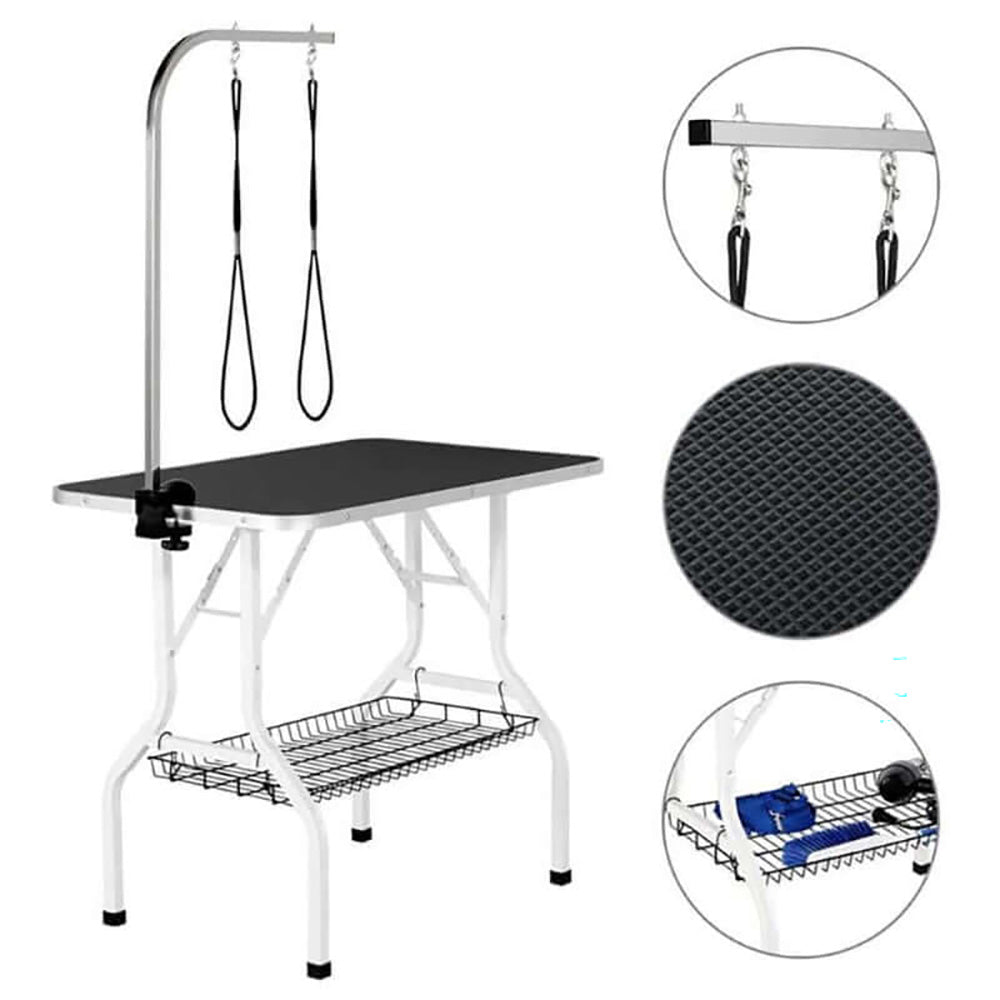 Foldable dog grooming table