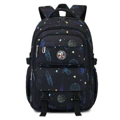 Black School Bag for Boys & Kids Backpack NZ | Galaxy Spaceship
