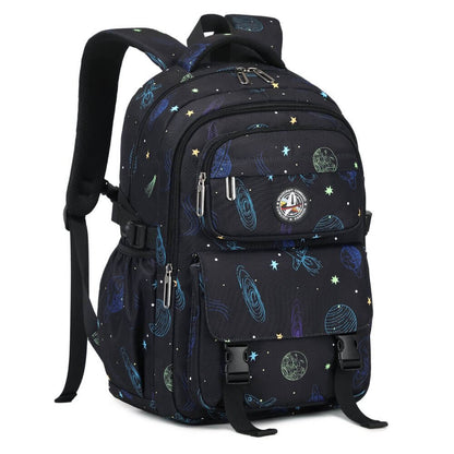 Black School Bag for Boys & Kids Backpack NZ | Galaxy Spaceship
