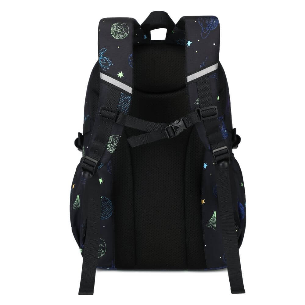 Black School Bag for Boys & Kids Backpack NZ | Galaxy Spaceship