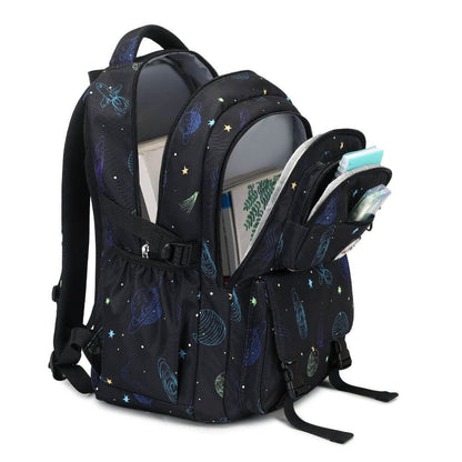 Black School Bag for Boys & Kids Backpack NZ | Galaxy Spaceship