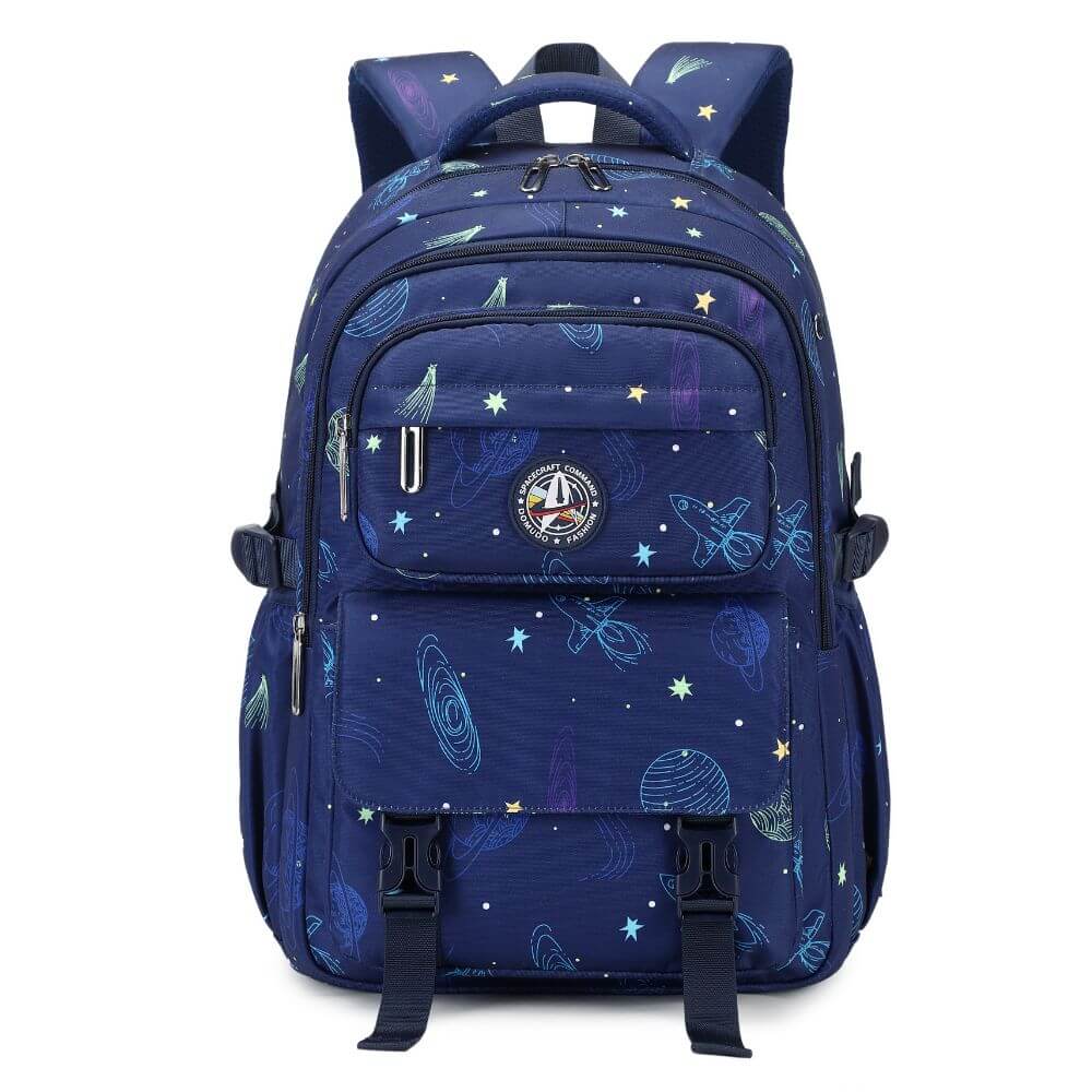 Black School Bag for Boys & Kids Backpack NZ | Galaxy Spaceship