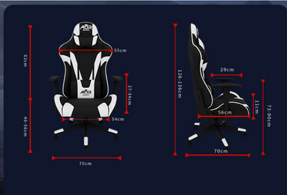Widen Seat Gaming Chair Ergonomic Chair Adjustable with Headrest and Lumbar Support B