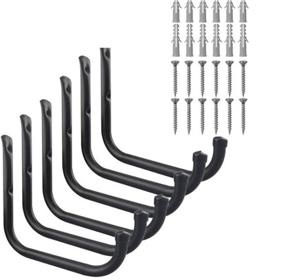 6Pcs Large Garage Storage Hooks Hanger for Ladder Bike Extension Cord Tool