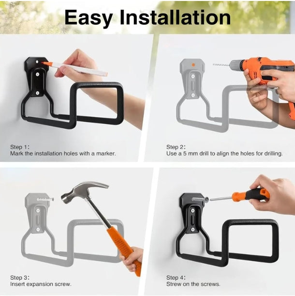 2 Pcs Metal Heavy Duty Hose Reel Hanger Wall Mounted
