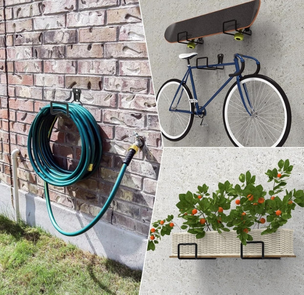 2 Pcs Metal Heavy Duty Hose Reel Hanger Wall Mounted