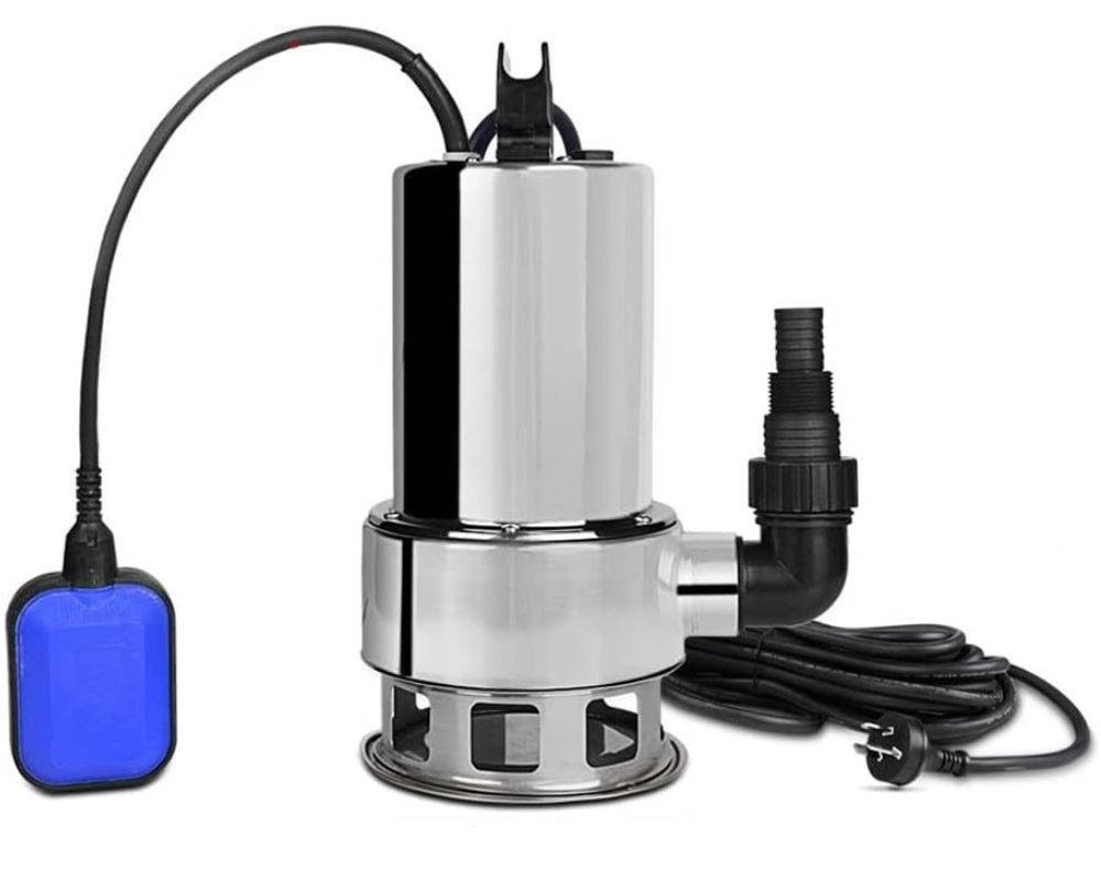 Garden Submersible Pump 1100W Dirty Water Bore Tank Well Steel Sewerage