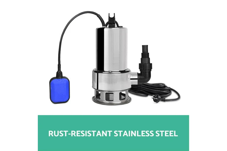 Garden Submersible Pump 1100W Dirty Water Bore Tank Well Steel Sewerage