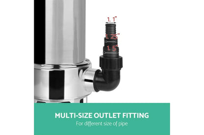 Garden Submersible Pump 1100W Dirty Water Bore Tank Well Steel Sewerage