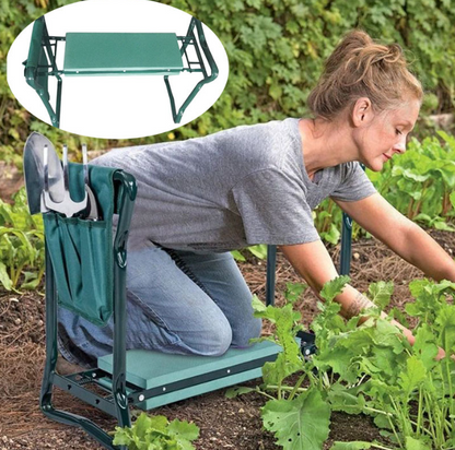 Garden Kneeler Seat with a Tool Pouch Garden Foldable Bench Stools