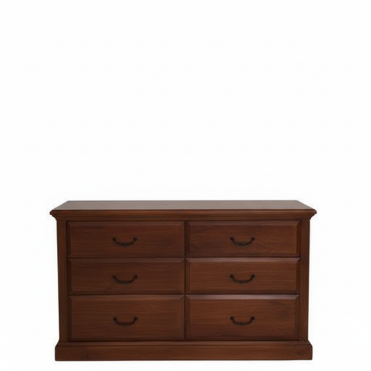 Marina 6 Drawer Dressing Table | Lowboy