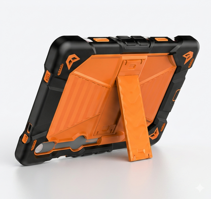 Samsung Galaxy Tab S8 Rugged Shockproof Case with Kickstand (Orange)