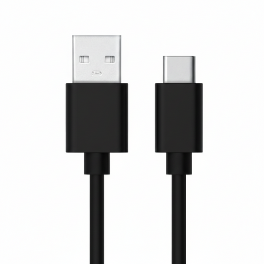 USB-A to USB-C Charger Cable for Nokia Phones (Black) 1m