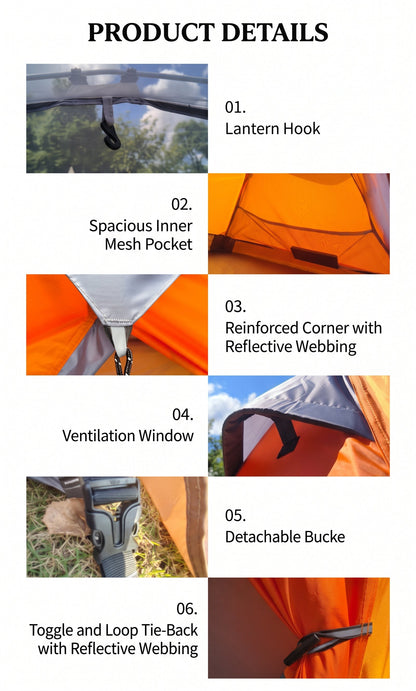ECOTREK Lightweight 1-Person Hiking & Tramping Tent  KM3171