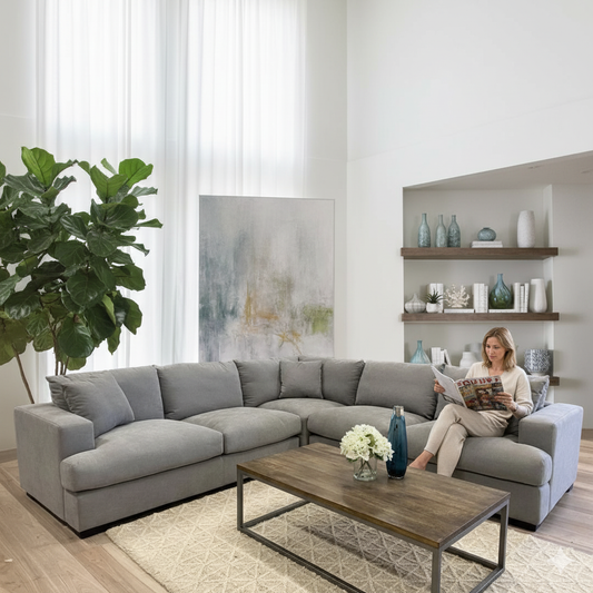 Hastings Corner Modular Sofa - Light Grey