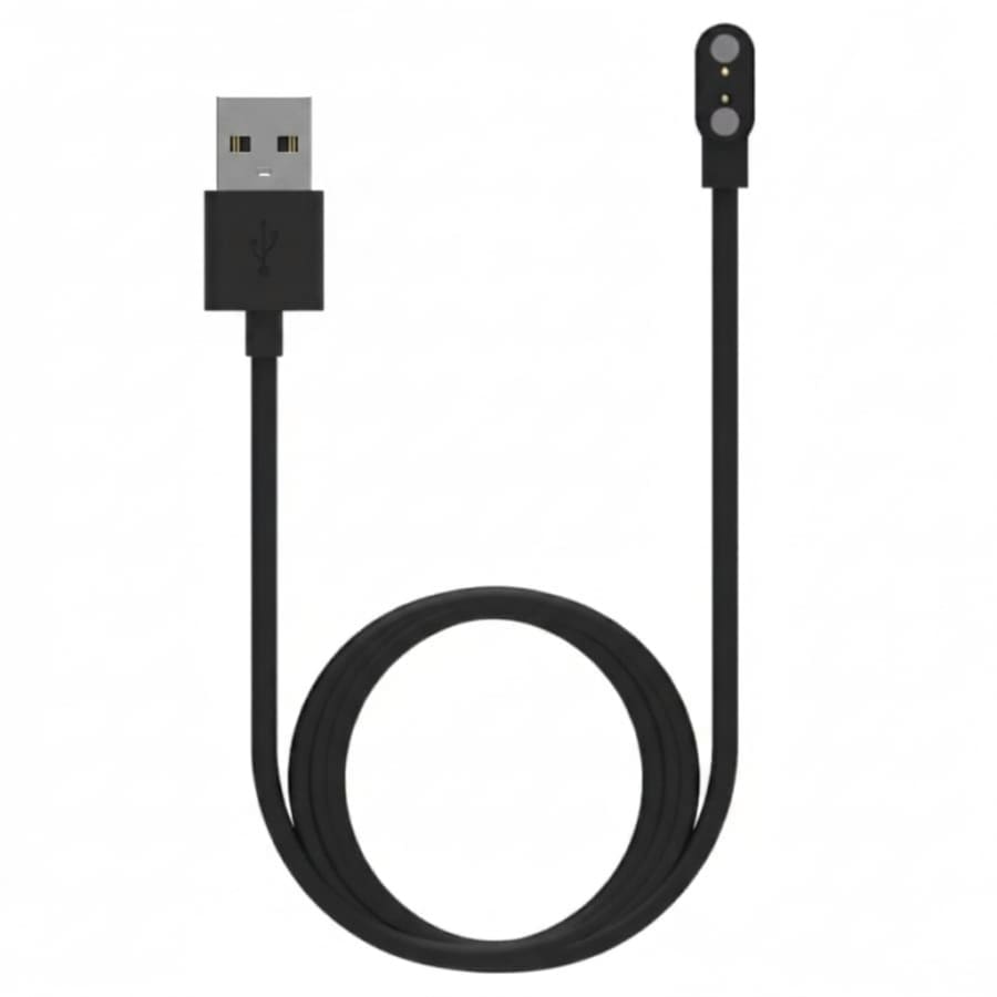 USB to Magnetic Charging Pad Charger Cable for Motorola SmartWatch  – (Moto Watch 40 / 70 / 120 / Watch Fit) (Black) 1m