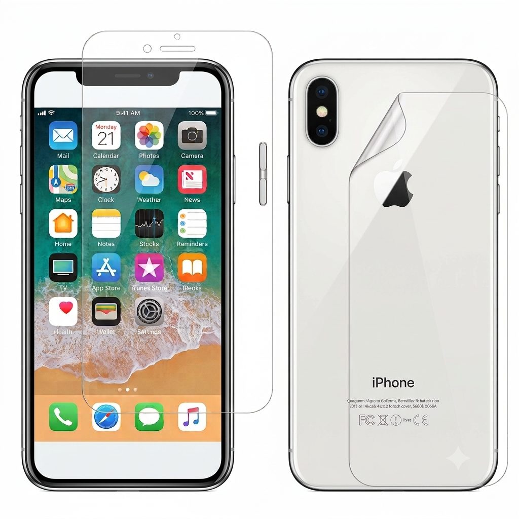 Hydrogel Screen Protector for iPhone X (Screen & Back)