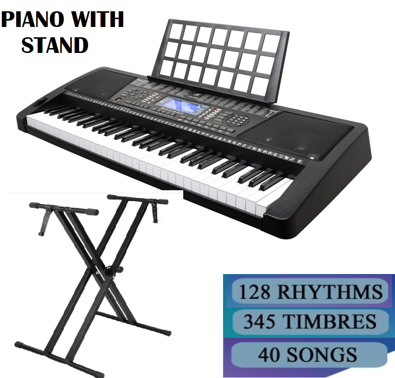 61 Key Electronic Piano Keyboard and Piano Stand