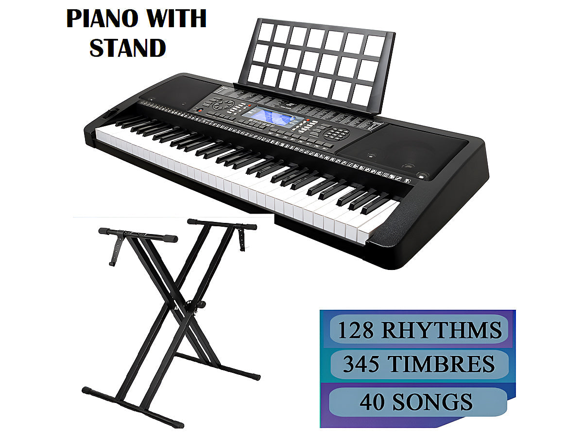 61 Key Electronic Piano Keyboard and Piano Stand
