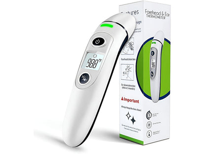 Non-Contact Forehead and Ear Thermometer, Digital Infrared Thermometer