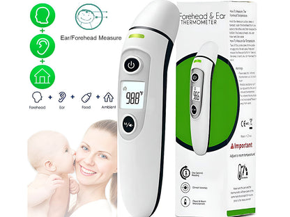Non-Contact Forehead and Ear Thermometer, Digital Infrared Thermometer