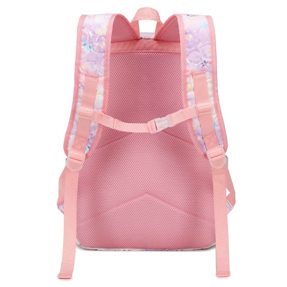 Pink Purple Girls School Bag Set & Kids Backpack | Butterfly