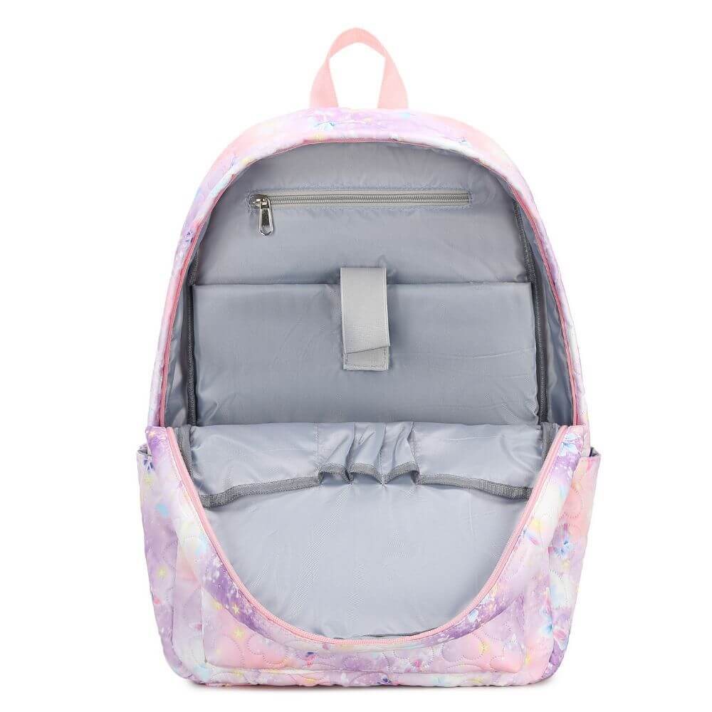 Pink Purple Girls School Bag Set & Kids Backpack | Butterfly