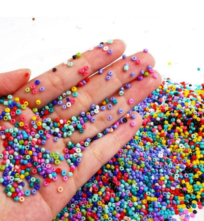 14400pcs Glass Seed Beads 24 Colors Small Beads Kit Bracelet Beads