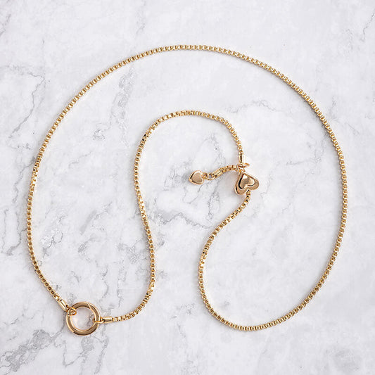 Gold Heart Charm Adjustable Phone Lanyard Neck Strap 60cm